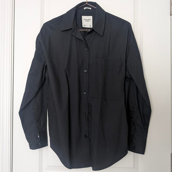 Abercrombie & Fitch Black Button Down Shirt - Picture 1 of 4